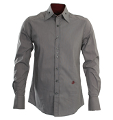 Antony Morato Grey, Red and White Stripe Shirt