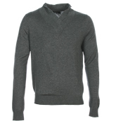 Antony Morato Grey V-Neck Sweater