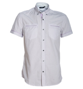 Antony Morato Lilac and White Stripe Shirt
