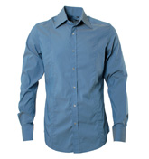 Antony Morato Mid Blue Long Sleeve Slim Fit Shirt