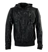 Antony Morato Navy Shiny Hooded Jacket