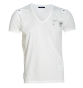 Antony Morato Off-White V-Neck T-Shirt
