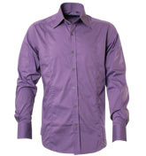 Antony Morato Plain Purple Long Sleeve Slim Fit