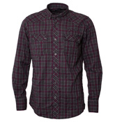 Antony Morato Purple, Black and White Check Long