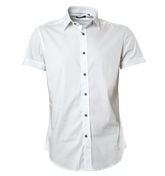 Antony Morato White Short Sleeve Slim Fit Shirt