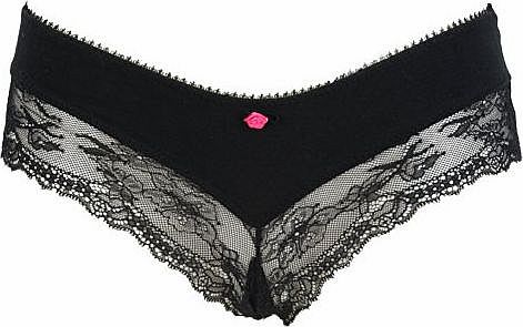 Anucci Jersey & Lace Hipster Shortie Brief Black 14