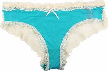 Anucci Lace Trim Mini Briefs Teal 