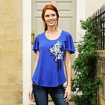 Anusha at notonthehighstreet.com Flutter Sleeve Blue T-Shirt