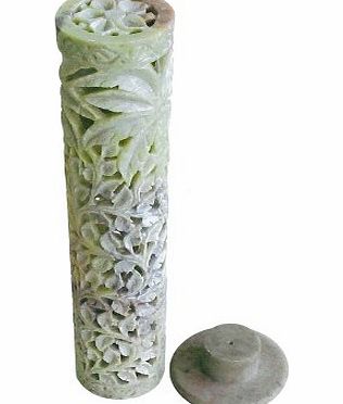 Anvenor 28cm Tower Decorated Stick Holder - Natural Colour