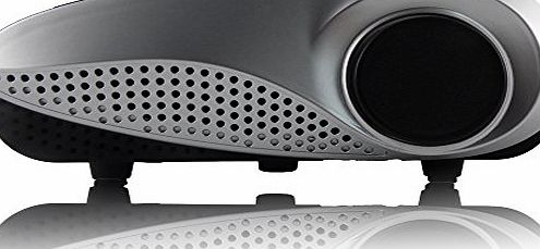 Aome Tech 1080P LED Mini Projector Fashionable Home Theater for Video Games TV Movie TXT Music Pocket Size Projector(K10, Black)