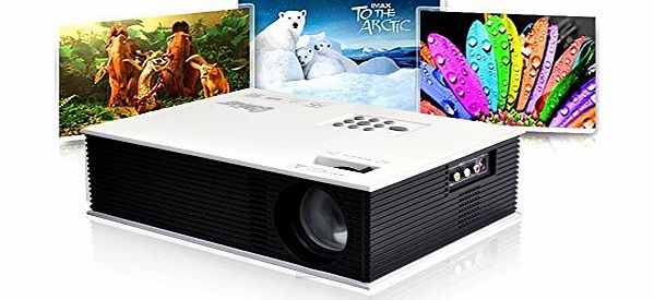 Aome Tech Full HD 1080P Projector,with HDMI AV VGA USB Port ,1500Lm LED Projector Cinema Theater,50``-120`` PRO Meeting,Education,Party Projector