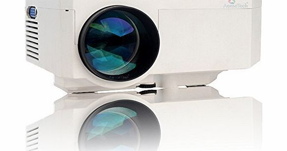 Aome Tech UC30 HD Portable Mini LED Projector Home Cinema Theater Av VGA USB SD Miscro USB 640*480(UC30, White)