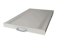 Rack shelf (sliding) - black - 1 U