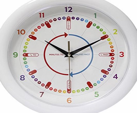 Apex Homeware Easliy Learn to Tell The Time Childrens Wall Clock, Silent Movement