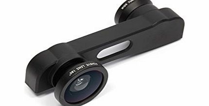 Apexel 3 in 1 Detachable Fisheye Lens   Wide Angle   Micro Lens Photo Kit Set for iPhone 6 Black