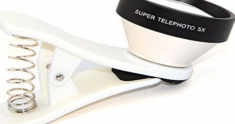 Apexel 5x Super Telephoto Universal Clip on Lens for iPhone 4/4S/4G/5/5G/5S/5C/Samsung Galaxy S5/S4 I9500/S3 I9300/Note4/2/3/BlackBerry