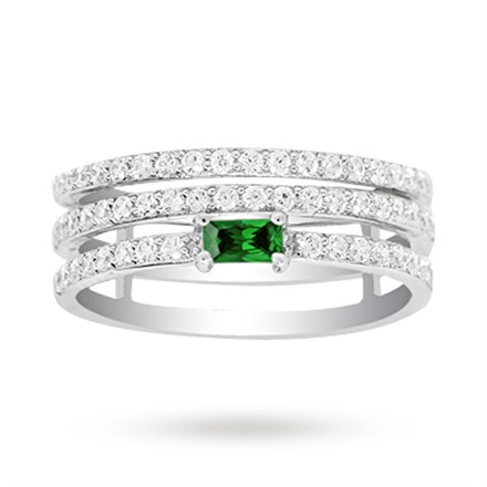 Croisette Sterling Silver and Green