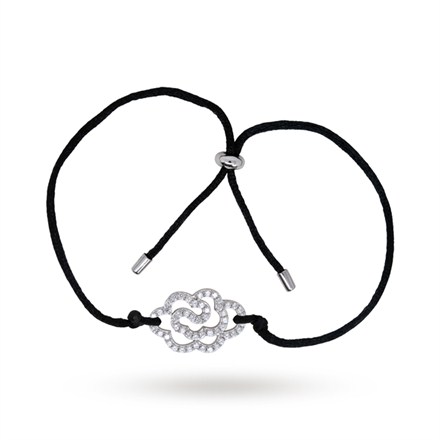 Ensorcelee Silver And Cord Bracelet