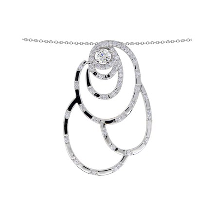 Escargot Oval Pendant With Swarovski