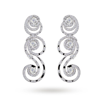 Escargot Oval Silver Earrings With