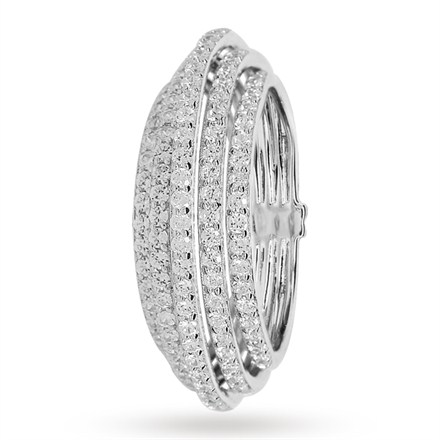 Silver Croisette Dome Swarovski