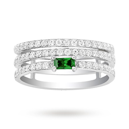 Silver Croisette Silver And Green