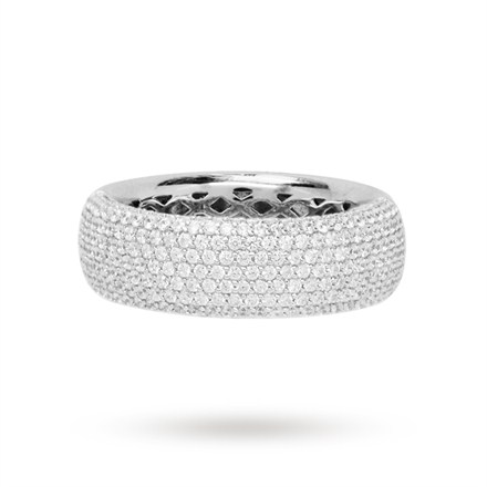 Silver Cubic Zirconia Pave Set Ring -