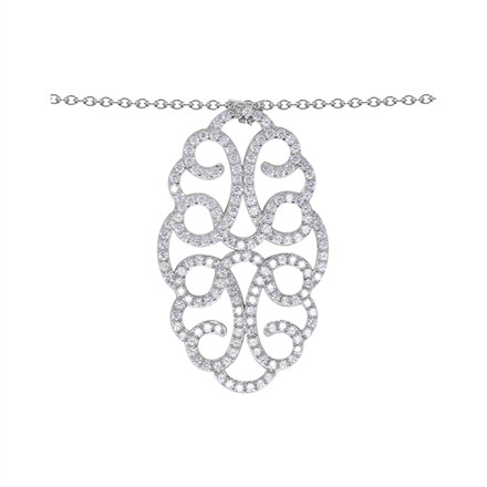 Silver Ensorcelee Oval Pendant With