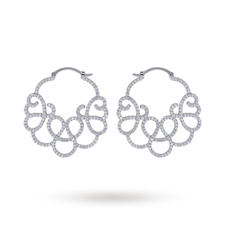 Silver Ensorcelee Round Earrings With