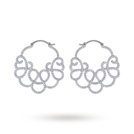 Silver Ensorcelee Round Earrings With