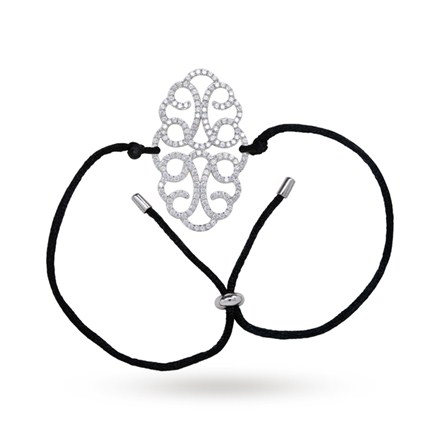 Silver Gardenia With Swarovski