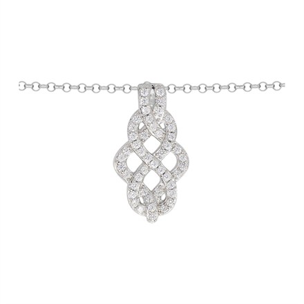 APM Monaco Silver Swarovski Zirconia Celtic
