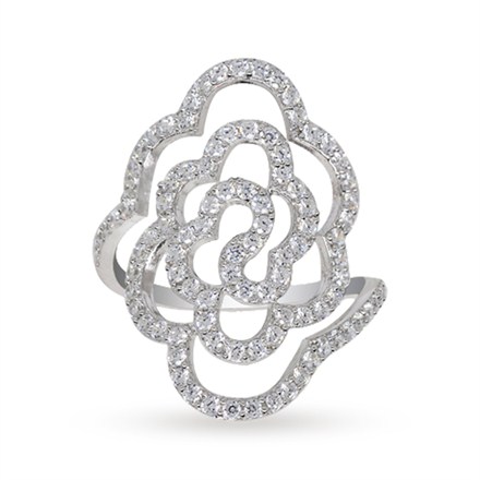 Silver Swarovski Zirconia Set Ring