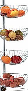 Apollo By Home Discount Chrome Vegetable Trolley 4 tier