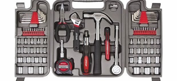 apollo precision tools  79 Piece Multi-Purpose Tool Kit with Sockets (SAE amp; Metric Sizes)