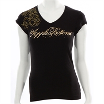 apple Bottoms Black Embroidered T-Shirt