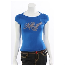 apple Bottoms Blue Rouched Back T-Shirt