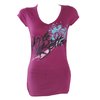 Apple Bottoms V Neck Side Rouched Tee (Purple)