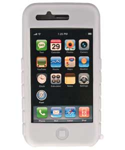 Apple iPhone 3G White Silicone Skin and Screen Protector