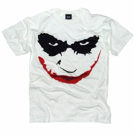 Applied Clothing Batman Joker Face White T-Shirt