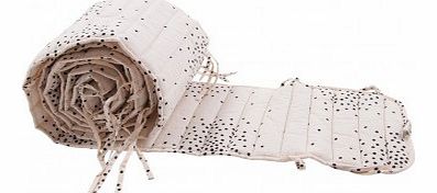 April Showers Cot bumper cream - black dots `One size