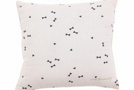 April Showers Cream cushion - black pattern `One size