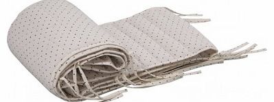 April Showers Dot cot bumper - white `One size