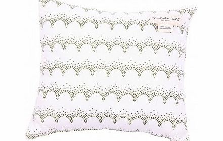 April Showers Lace and clouds reversible cushion - off white