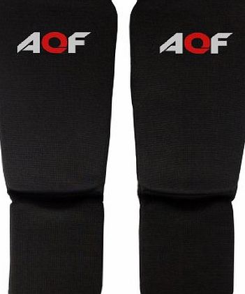 AQF Shin Instep Pad Kick Boxing Protected Foot Guard UFC MMA Muay Thai (Large)