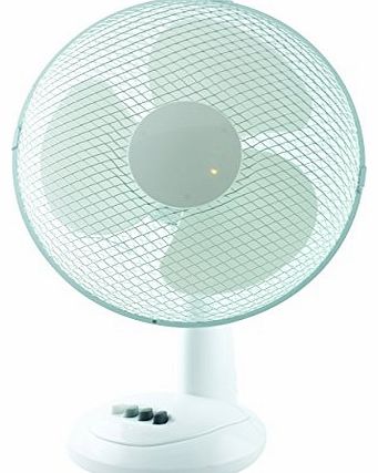 aqua-air 12`` 3 Speed Oscillating Desk Table Fan Cooling Air Cool Blowing Home Office 30cm
