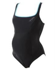 Isis Maternity Swimsuit - Black and Turquoise