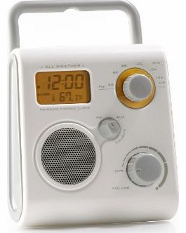 FM Bath / Beach / Shower Radio, can be used as an MP3 speaker. Built