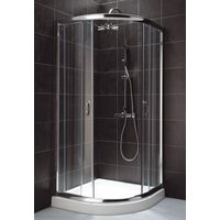 AQUALUX Aqua 800 Quadrant Enclosure Silver   Free Shower Tray and Shower