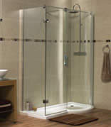 Aqualux Aquaspace B-Shape Walk In Shower Enclosure Left Hand Entry